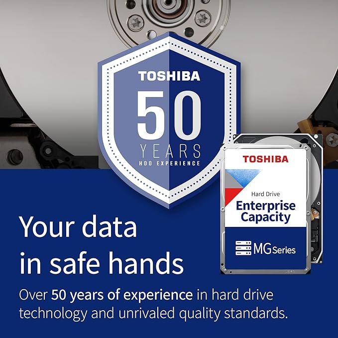Toshiba 16TB Enterprise Capacity 3.5 Inch SATA Internal Hard Drive with 7200 rpm
