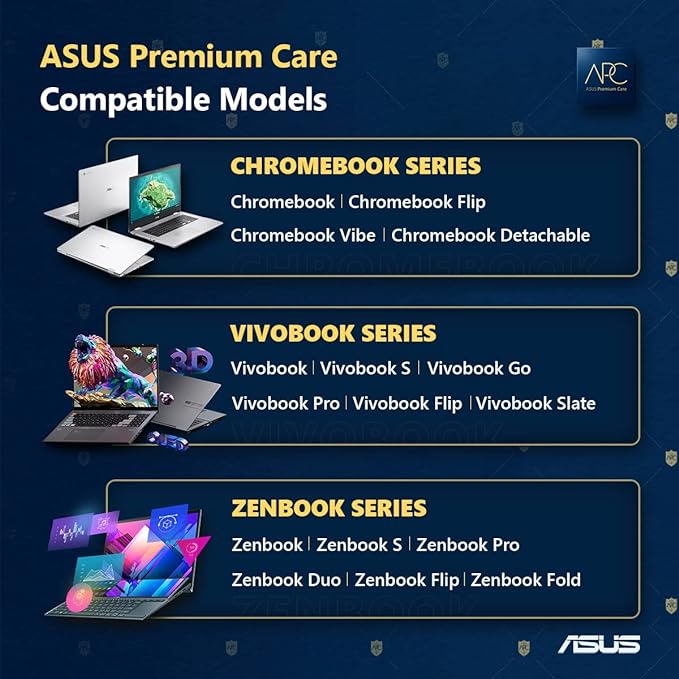 ASUS Premium Care 2 Year Extended Warranty for Chromebook Vivobook Zenbook Series Laptops
