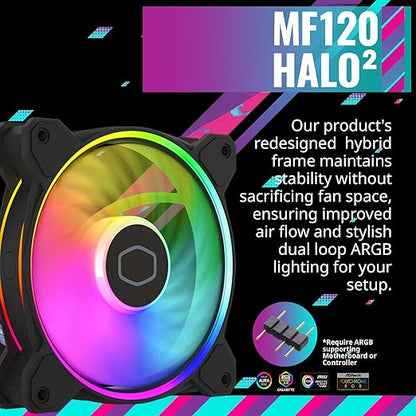 [RePacked] Cooler Master Hyper 212 Halo Black ARGB CPU Cooler - 120mm Fan