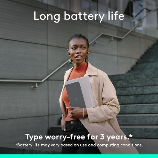 Logitech Keys-To-Go 2 Portable Bluetooth Tablet Keyboard with Built-in Cover - Graphite