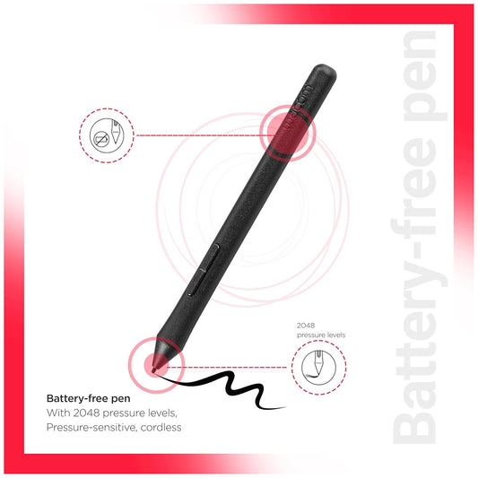 Wacom Tilt Sensitive Cordless Grip Pen KP-501E-01DBC for Intuos 4/5/DTK/DTH - Black
