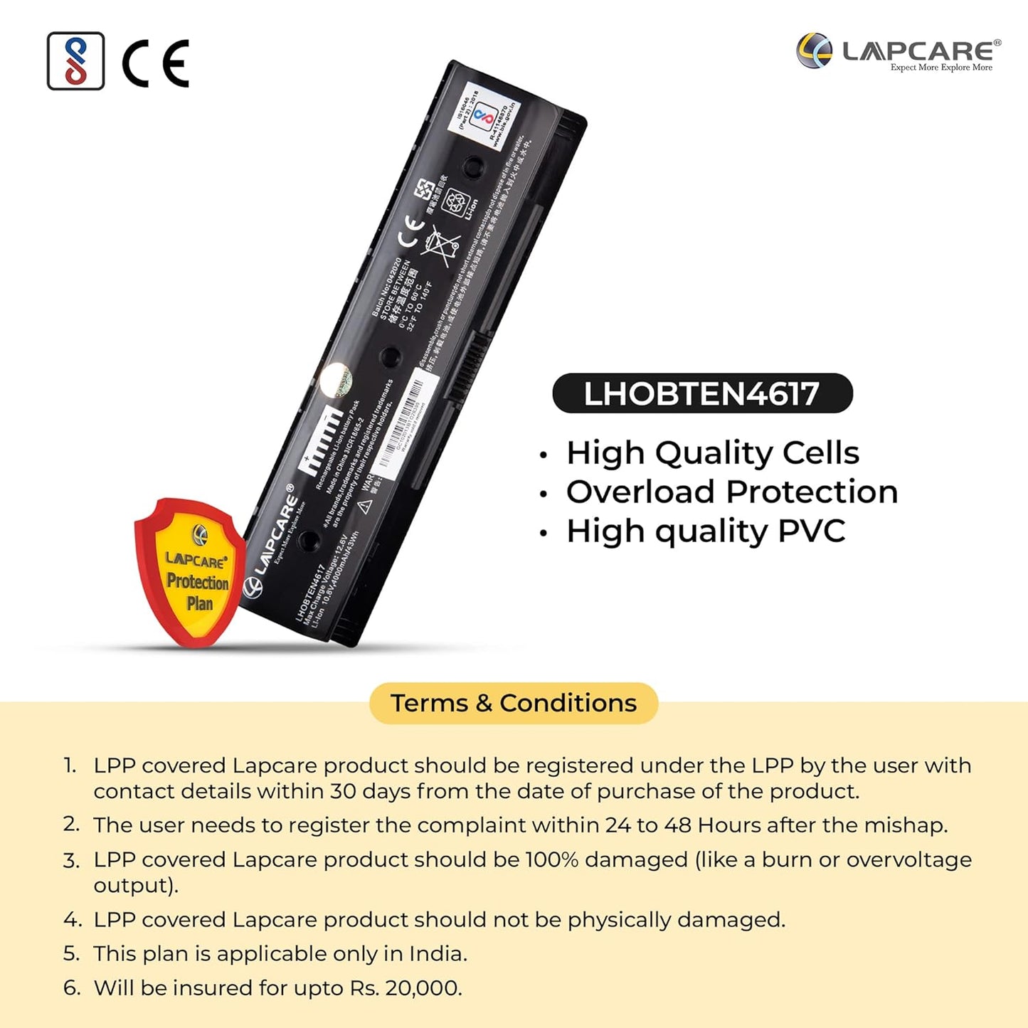 HP PI06XL Compatible Laptop Battery 43WHr 4000mAh 10.8V 6 Cell