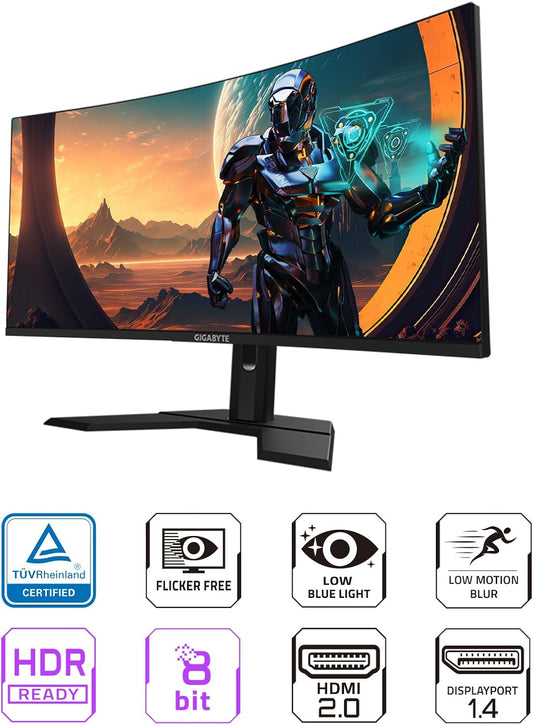 GIGABYTE GS34WQC 34" 120Hz 1440P WQHD HDR Ready VA Panel Curved Gaming Monitor