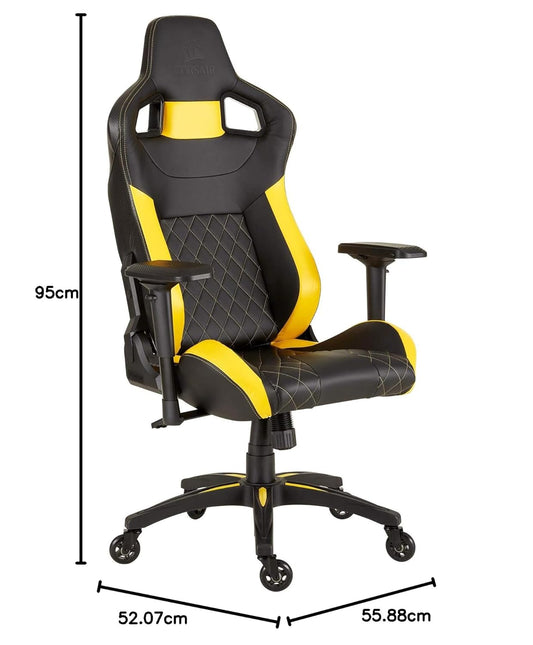 CORSAIR T1 Race 2018 Gaming Chair with 180° Reclining Seat Back and 4D Armrests