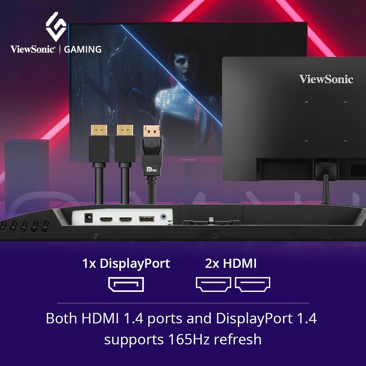 ViewSonic VX2428 Omni 24” 180Hz Fast IPS sRGB Gaming Monitor with Dual Speakers