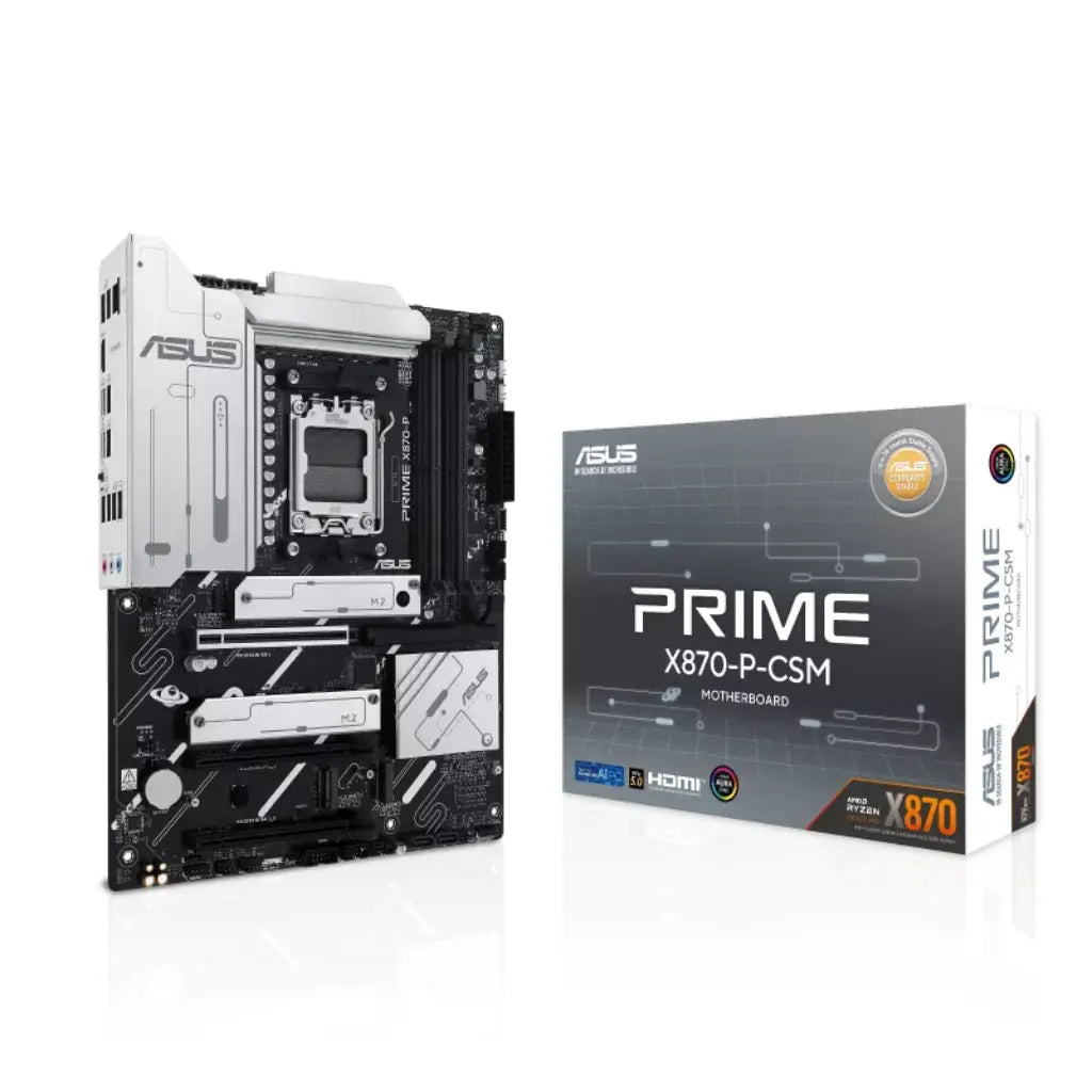 ASUS PRIME X870-P-CSM X870 AM5 DDR5 ATX PCIe 5.0 AI Ready Motherboard