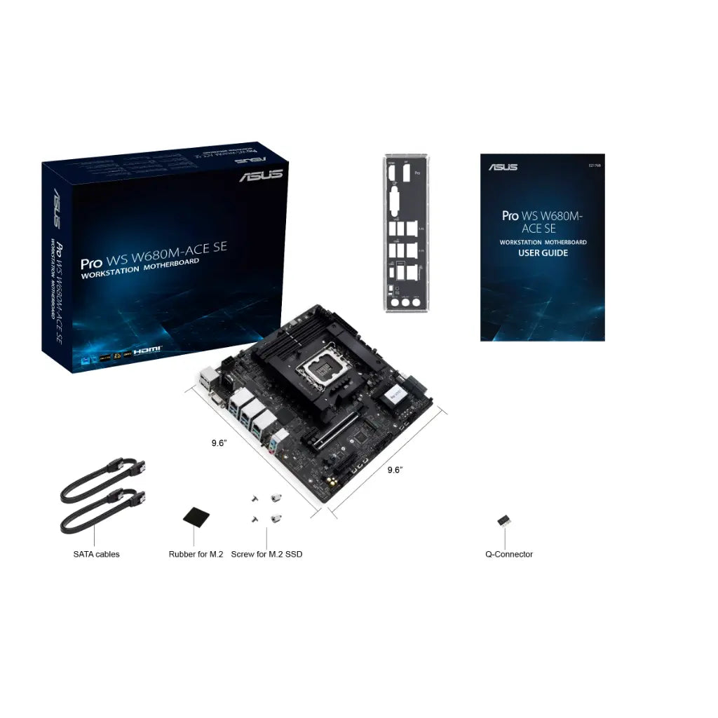 ASUS Pro WS W680M-ACE SE W680 LGA1700 DDR5 Micro‑ATX Workstation Motherboard-tpstech.in