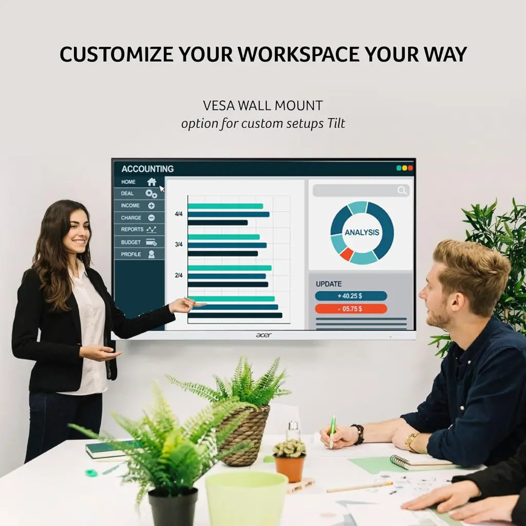 Acer SA222Q 21.5" 100Hz 1ms Full HD IPS Ultra Slim LED Monitor Tilt Adjustable - White-tpstech.in