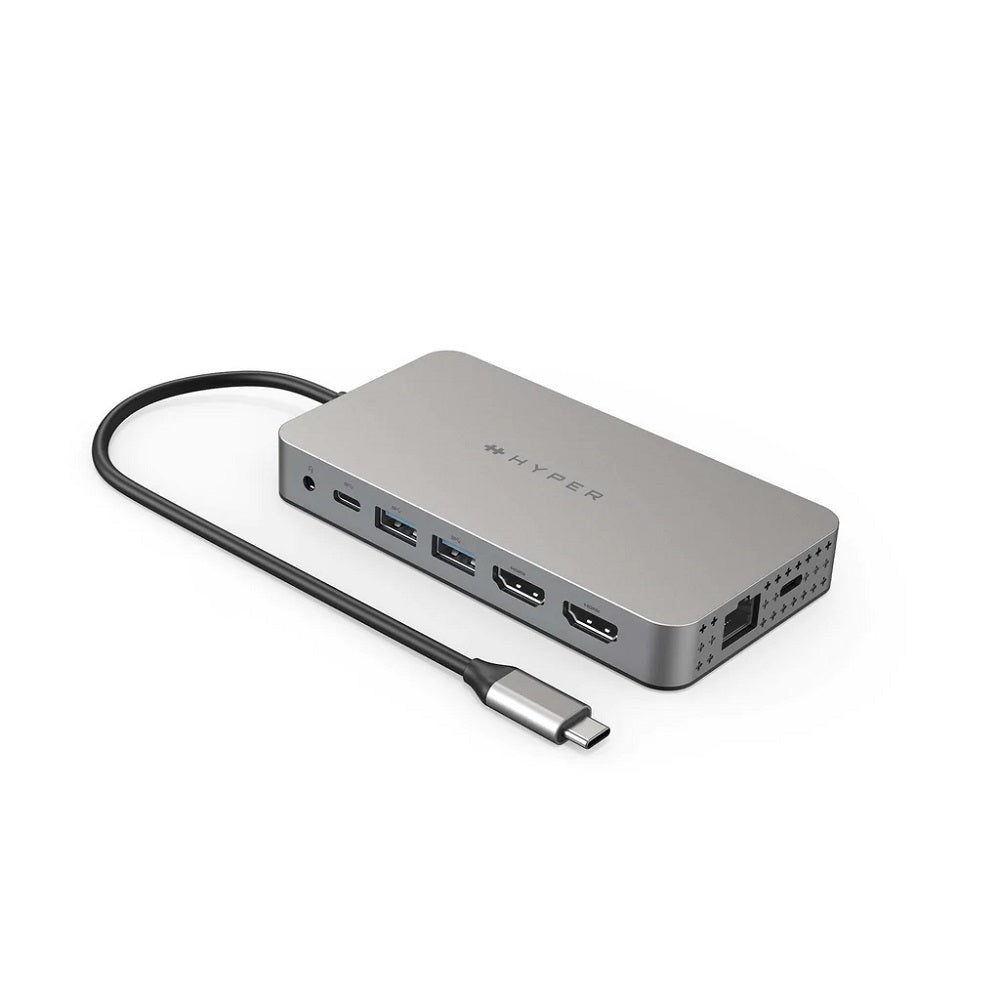 Targus HyperDrive Dual 4K HDMI 10-in-1 USB-C Hub For M1/M2 MacBooks - Silver