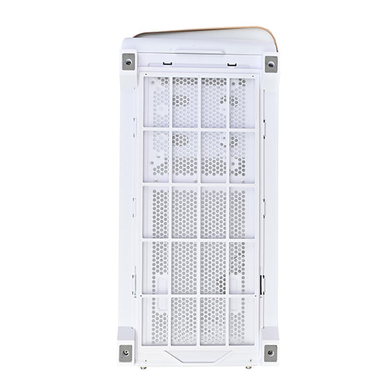 SilverStone SETA A2 ATX Mid Tower PC Case with Tempered Glass - White Rose Gold