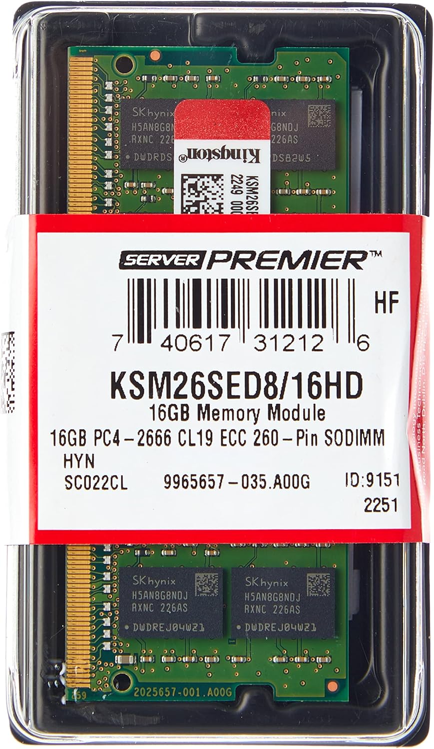 Kingston 16gb Ddr4 2666mhz Sodimm Kingston 16GB DDR4 ECC SDRAM