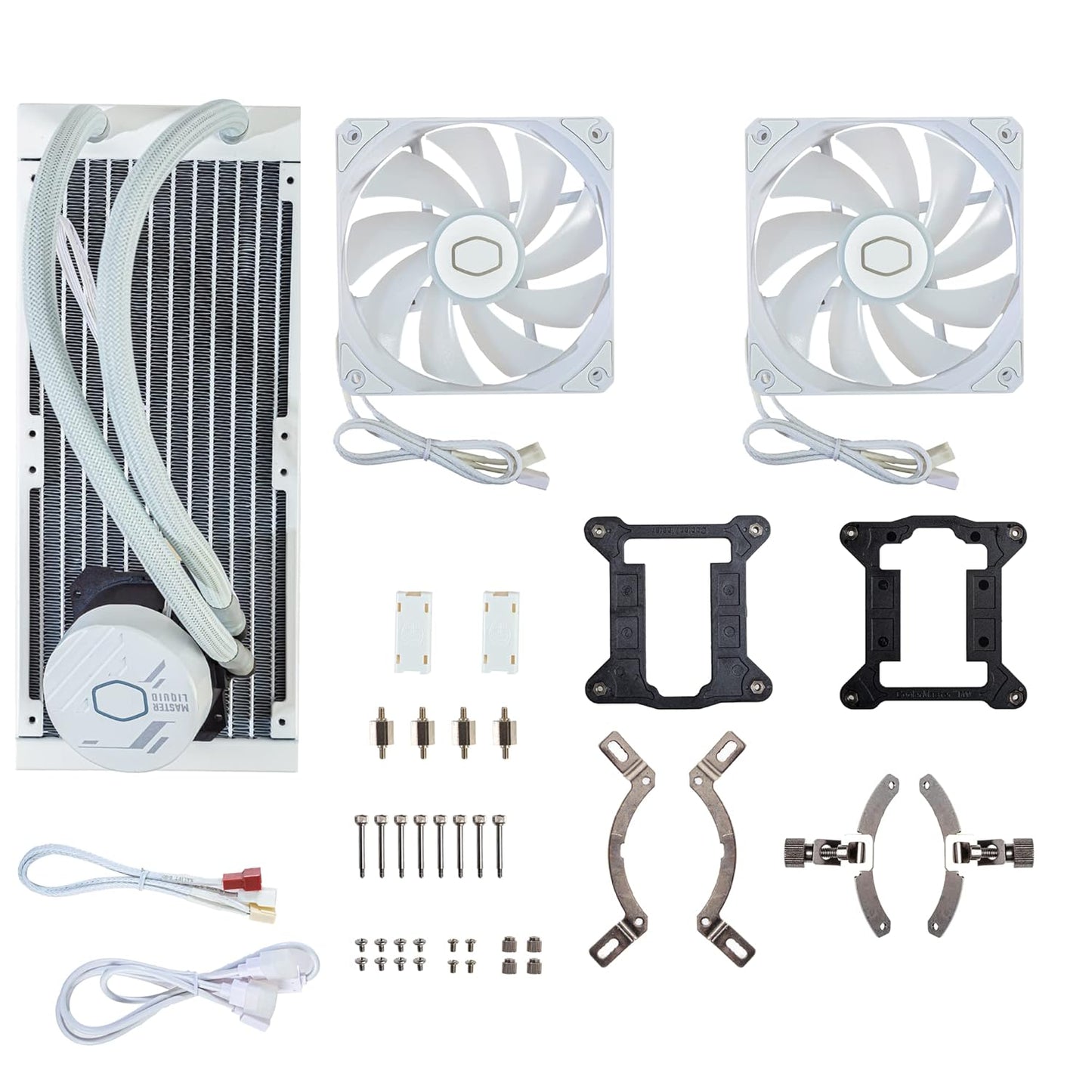 Cooler Master MasterLiquid 240L Core ARGB 240mm Close-Loop PWM AIO CPU Liquid Cooler - White