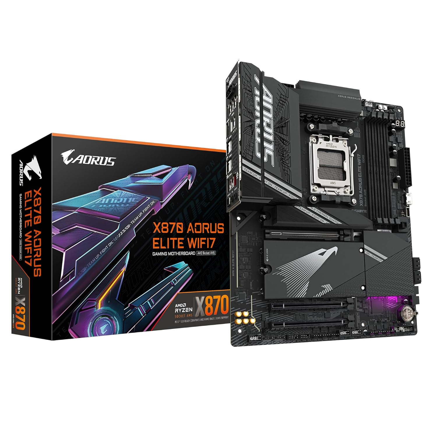 GIGABYTE X870 AORUS ELITE DDR5 WIFI7 AMD AM5 Socket ATX Motherboard