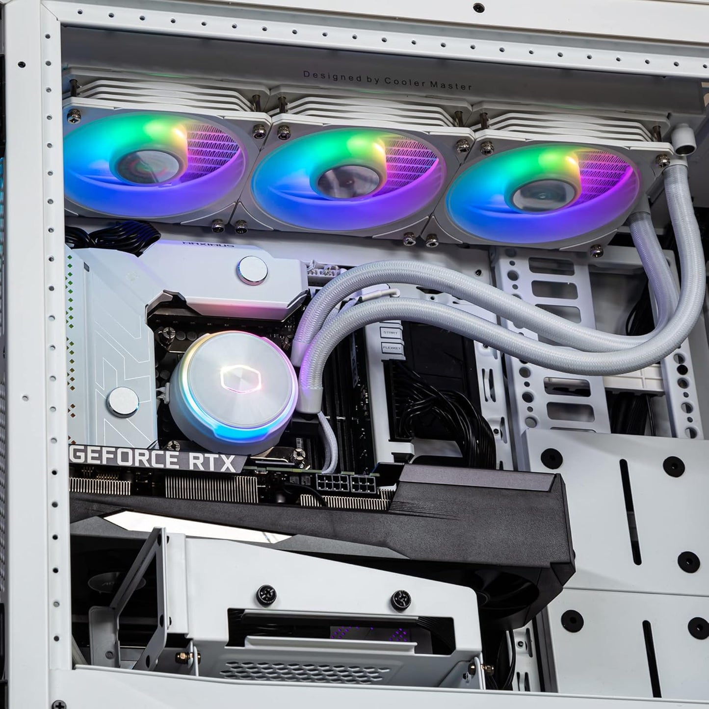 Cooler Master MasterLiquid PL360 Flux 360mm ARGB Close-Loop AIO CPU Liquid Cooler - White