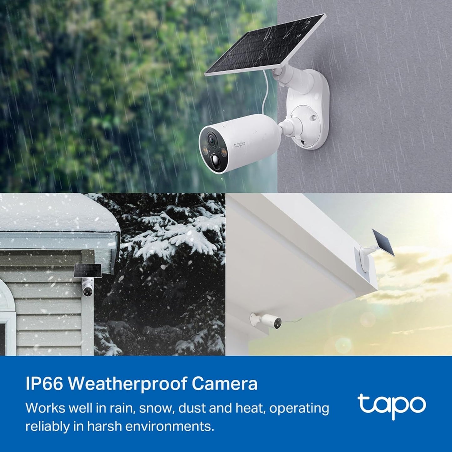 TP-Link Tapo C425 KIT 4MP 2K QHD 1440p Smart Wire Free Security Camera with Solar Panel - White