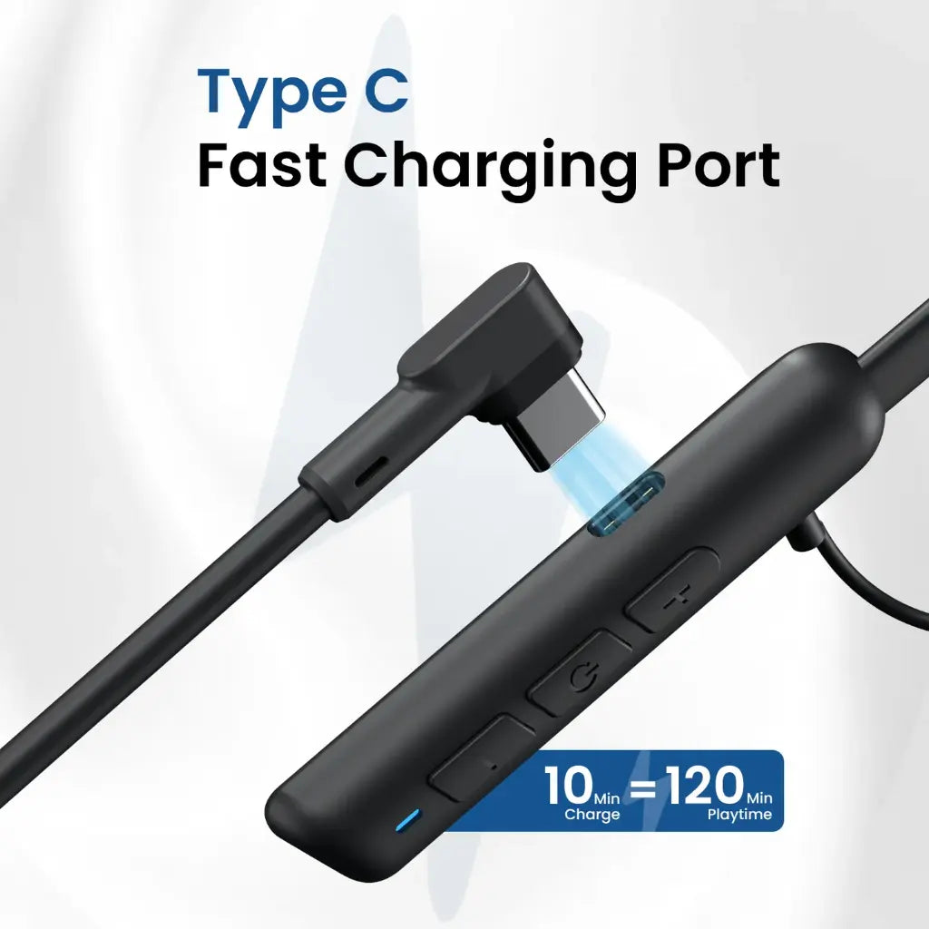 Portronics Harmonics Z10 Wireless Neckband Bluetooth 5.3 with 35 Hour Playtime-tpstech.in