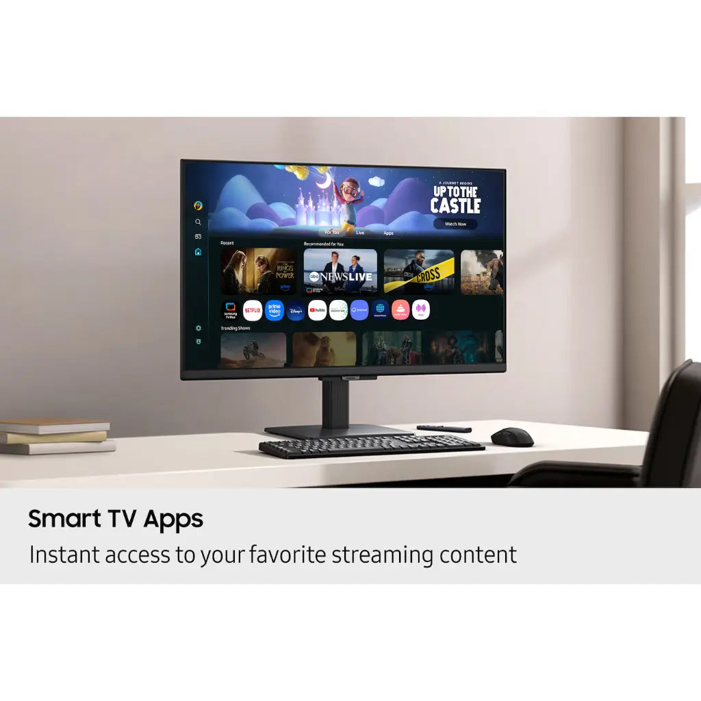 Samsung LS27FM500EW 27" M5 Full HD IPS Smart Monitor with Smart TV Apps HDMI Wi‑Fi & Bluetooth-tpstech.in