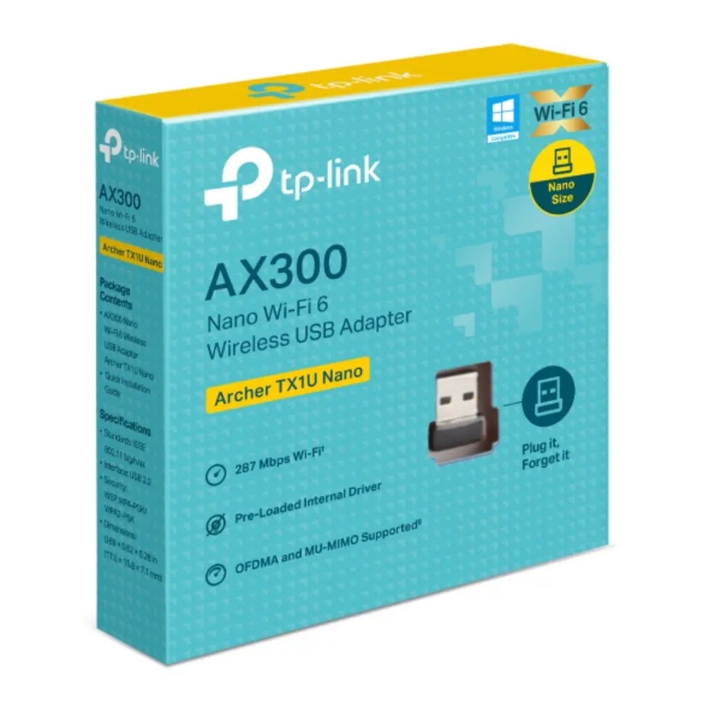 TP-Link Archer TX1U Nano AX300 Wi-Fi 6 Wireless USB Adapter-tpstech.in