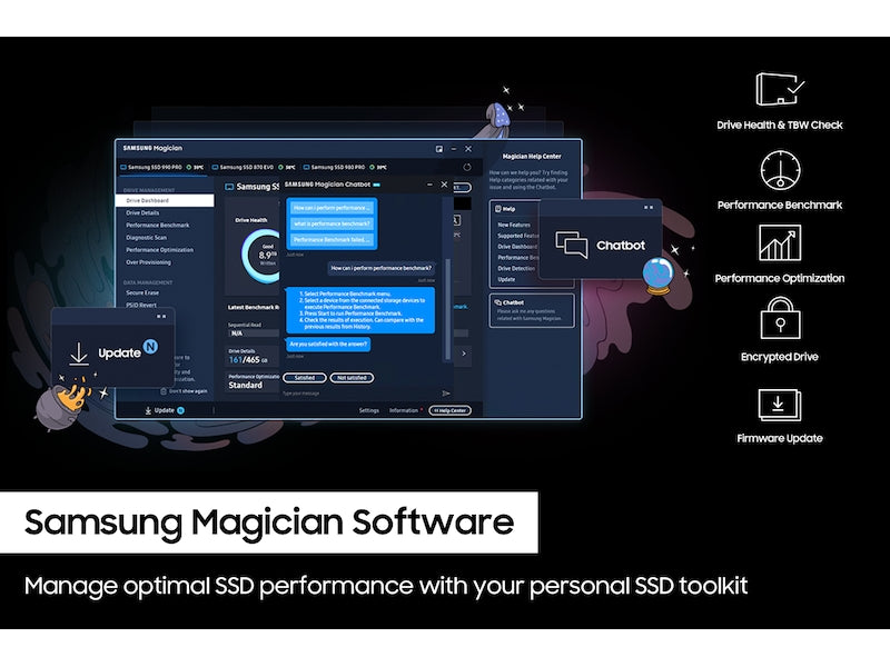 Samsung 990 PRO 4TB M.2 NVMe PCIe 4.0 V-NAND Internal Gaming SSD