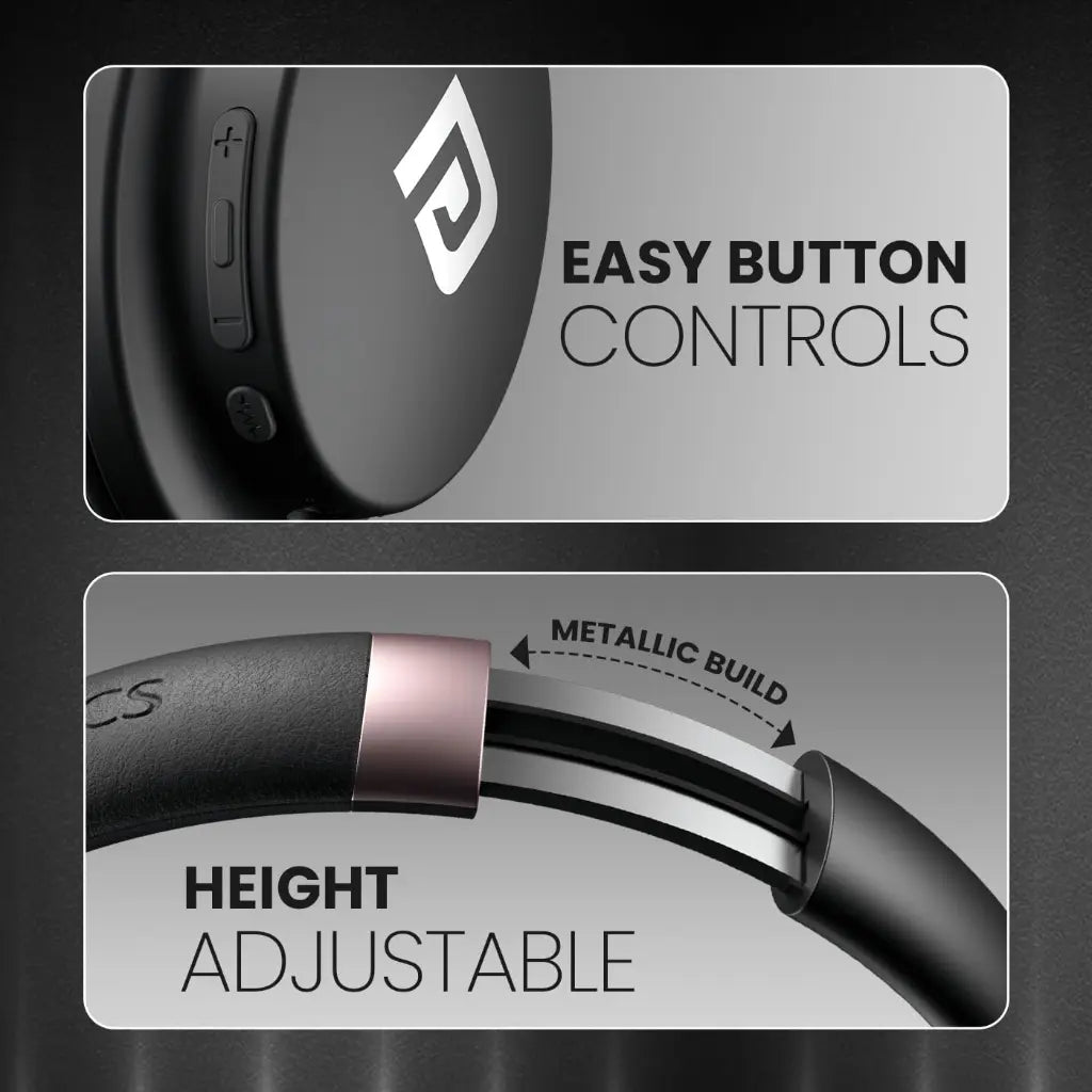 Portronics Muffs M3 POR 2574 Over Ear Headphones with ANC 40H Playtime Bluetooth 5.3-tpstech.in