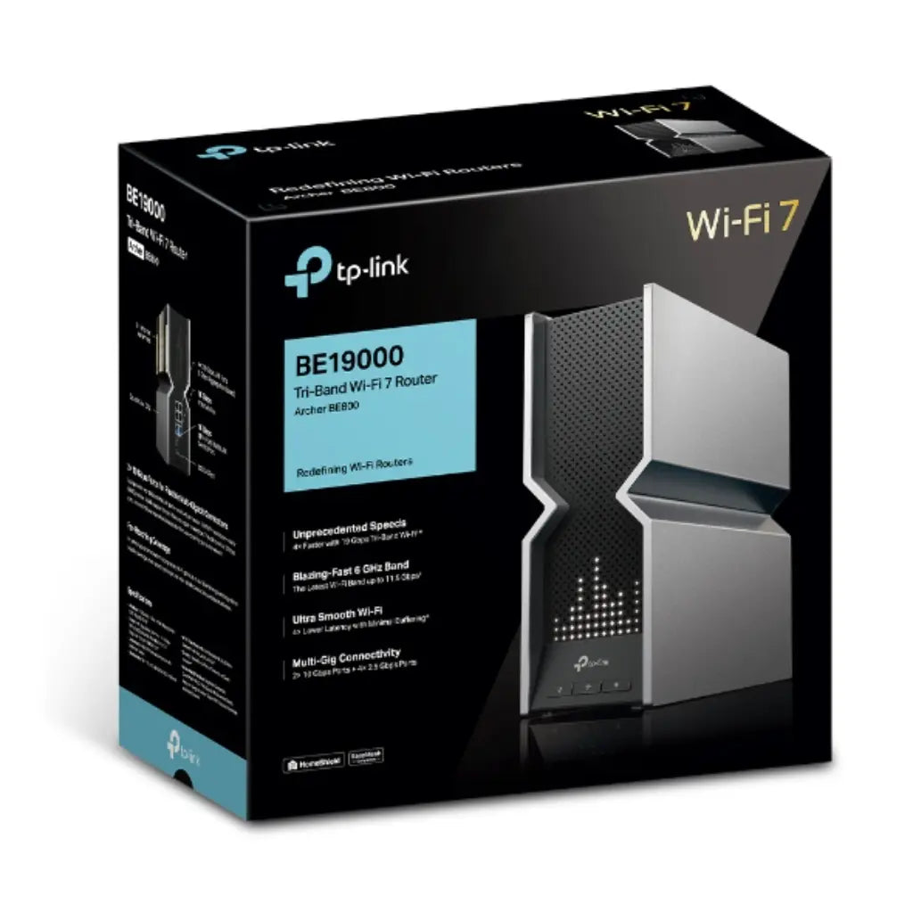 TP-Link Archer BE800 BE19000 Tri-Band Wi-Fi 7 Router 19Gbps Speeds Dual 10G Ports-tpstech.in
