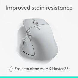 Logitech MX Master 4 Wireless Ergonomic Mouse Haptic Feedback USB‑C Bolt - Pale Grey