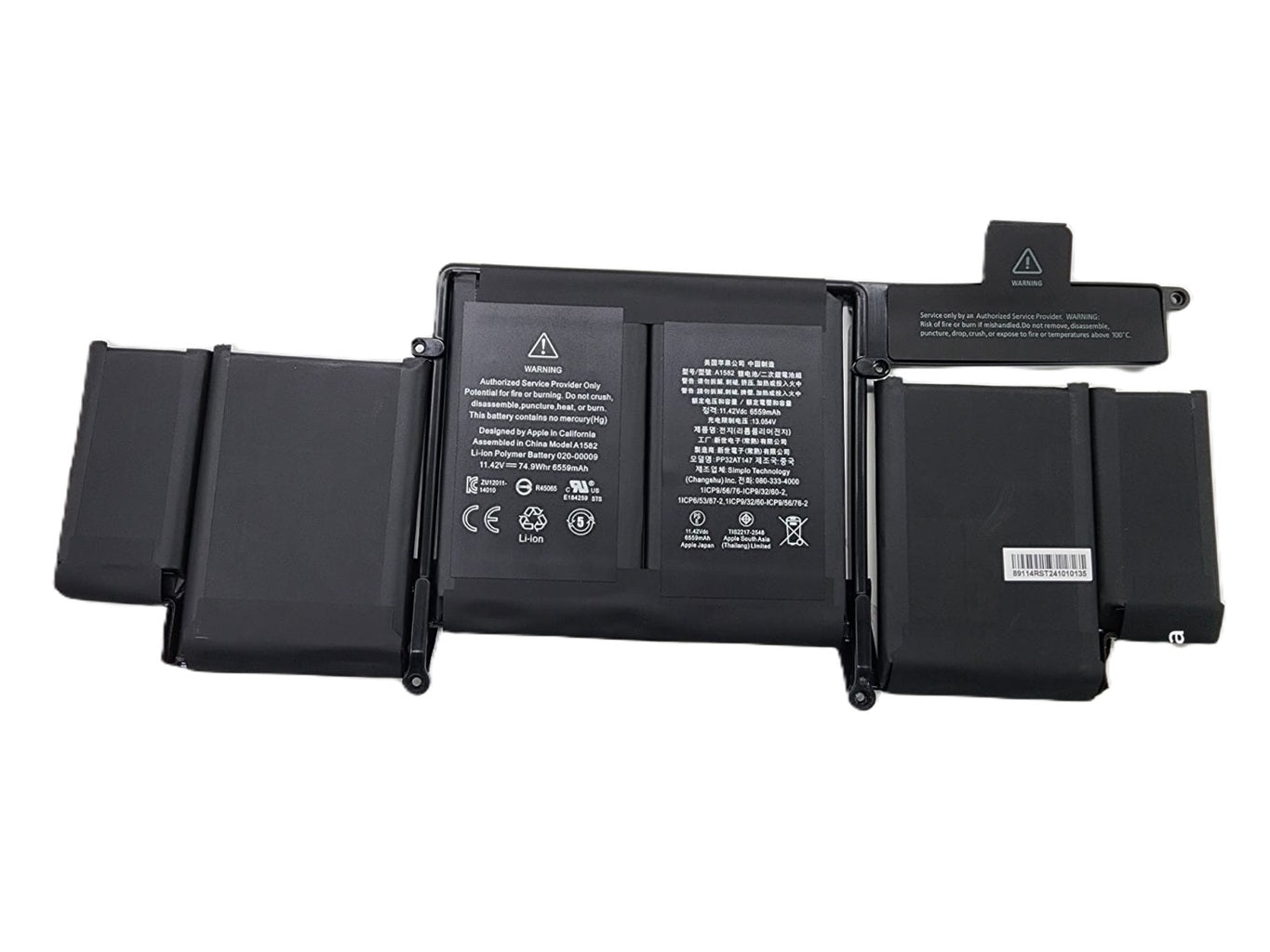Apple A1582 OEM 74Wh 5500mAh 11.43V 6 Cell Laptop Battery