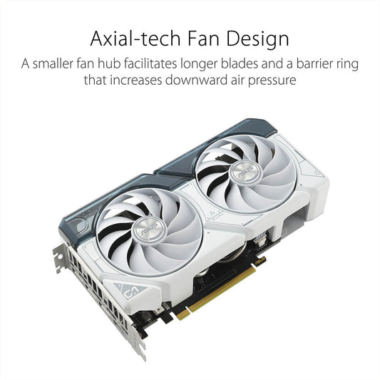 ASUS Dual GeForce RTX 4060 Ti OC White Edition 8GB GDDR6 128-Bit Graphics Card