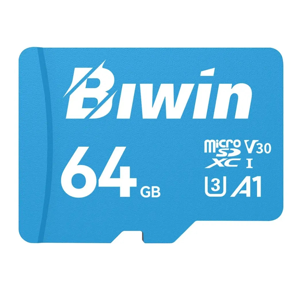Biwin MS100 64GB MicroSD Card A1 Performance UHS-I C10/U1/V10-tpstech.in