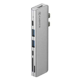 Cadyce CA-C3MDS Dual USB-C Mini Docking Station HDMI 4K USB 3.0 SD/MicroSD Slots Thunderbolt 3 Compatible-tpstech.in