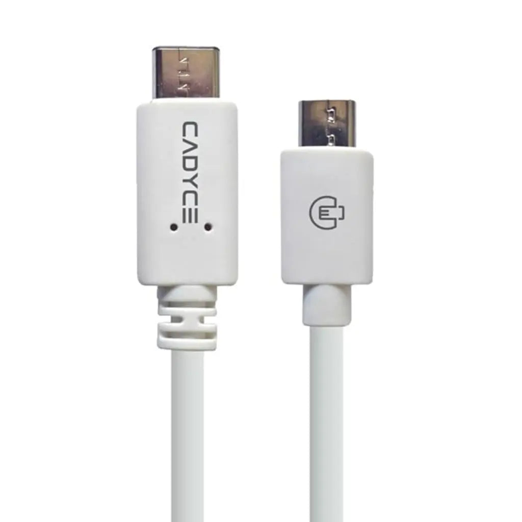 Cadyce CA-CMICRO USB-C to Micro USB 2.0 Male 1M Sync & Charge Cable ā White-tpstech.in