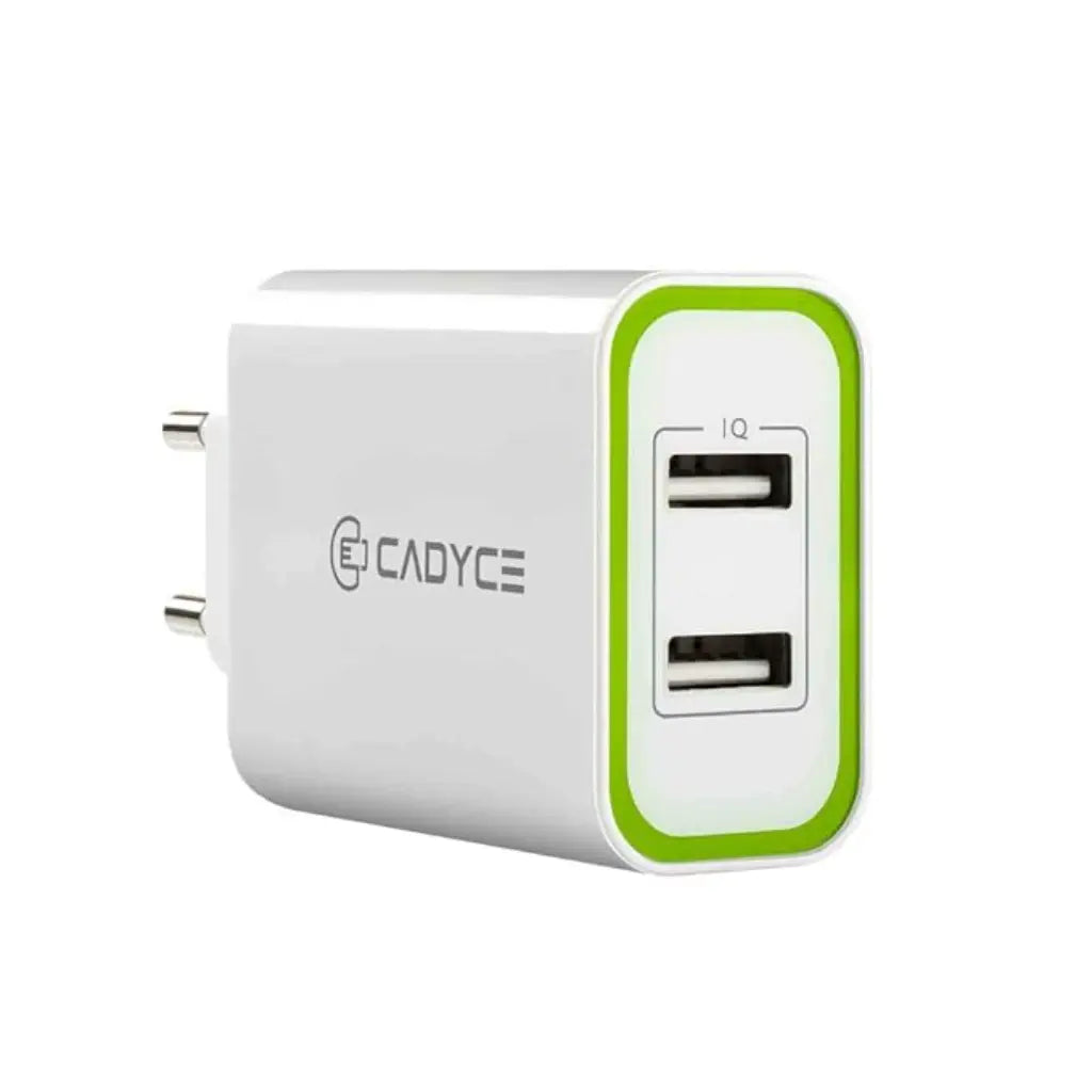 Cadyce CA-DUWC 30W Dual USB Wall Charger with Quick Charge 3.0 & Smart Charging-tpstech.in
