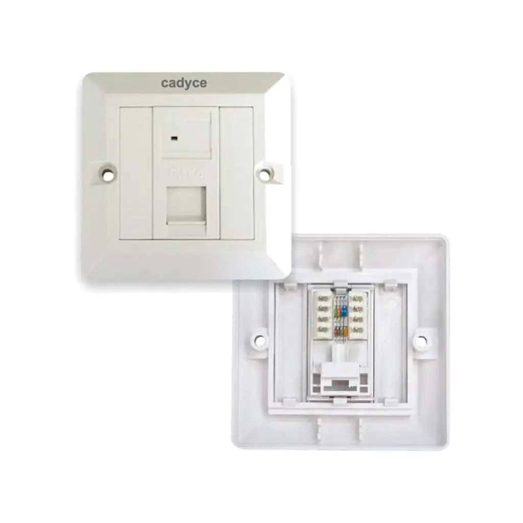 Cadyce CA-FCP1 Single Port CAT6 Faceplate with UTP Module T568A/T568B Wiring-tpstech.in