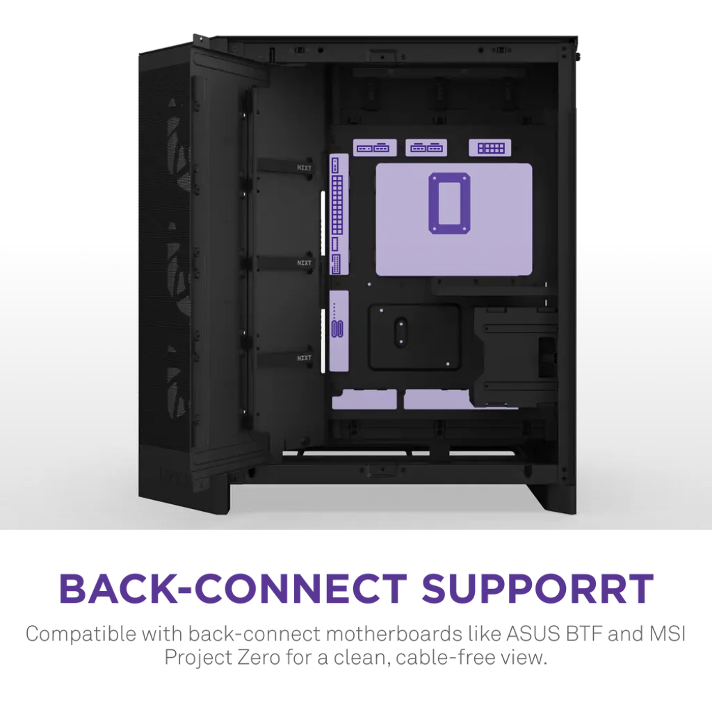 NZXT H9 Flow Tempered Glass Large Dual-Chamber Mid-Tower ATX Airflow Case