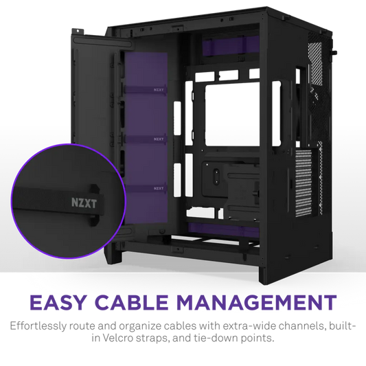 NZXT H9 Flow Tempered Glass Large Dual-Chamber Mid-Tower ATX Airflow Case