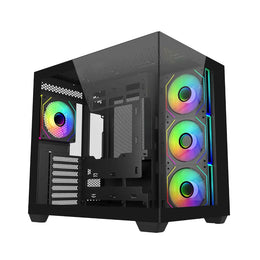 Cooler Master Elite 681 ATX Mid Tower Computer Case with 270° Tempered Glass - Black-tpstech.in