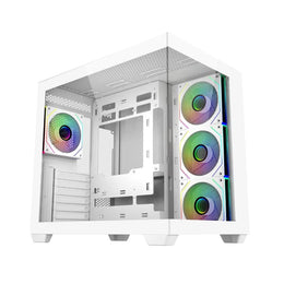 Cooler Master Elite 681 ATX Mid Tower Computer Case with 270° Tempered Glass - White-tpstech.in