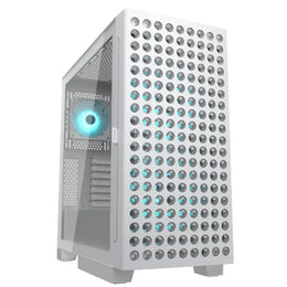 Cougar Airface Eco RGB Mid Tower PC Case with Dual 180mm ARGB PWM Fans - White-tpstech.in