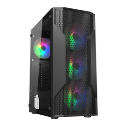 Cougar MX110 RGB Mid Tower ATX Case with 4 PreâInstalled RGB Fans-tpstech.in