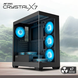 ANT Esports Crystal X7 ARGB ATX with Type-C Gaming Mid Tower Case