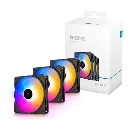 DeepCool RF120 FS (3 in 1) 120mm PWM RGB LED Chassis Case Fans - Black