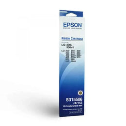 Epson C13S015506 Black Ribbon Cartridge for LQ 300 300+ 580 Printers-tpstech.in
