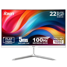 Foxin Elite Series 22" 100Hz FHD Flat LED Monitor Frameless Design-tpstech.in