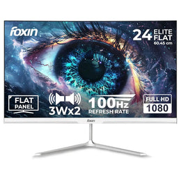 Foxin Elite Series 24" 100Hz Full HD Flat LED Monitor Frameless Design-tpstech.in