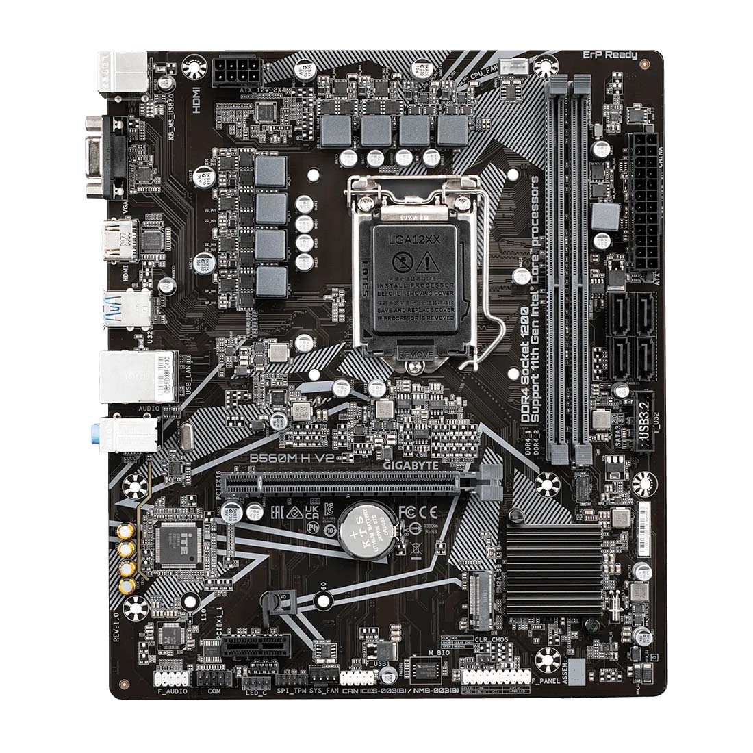 GIGABYTE B560M H V2 Intel B560 LGA 1200 Micro-ATX Motherboard