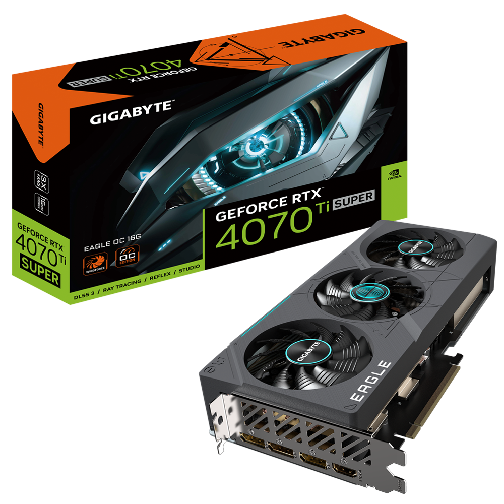 GIGABYTE GeForce RTX 4070 Ti Super Eagle OC 16GB 256-bit GDDR6X Graphics Card