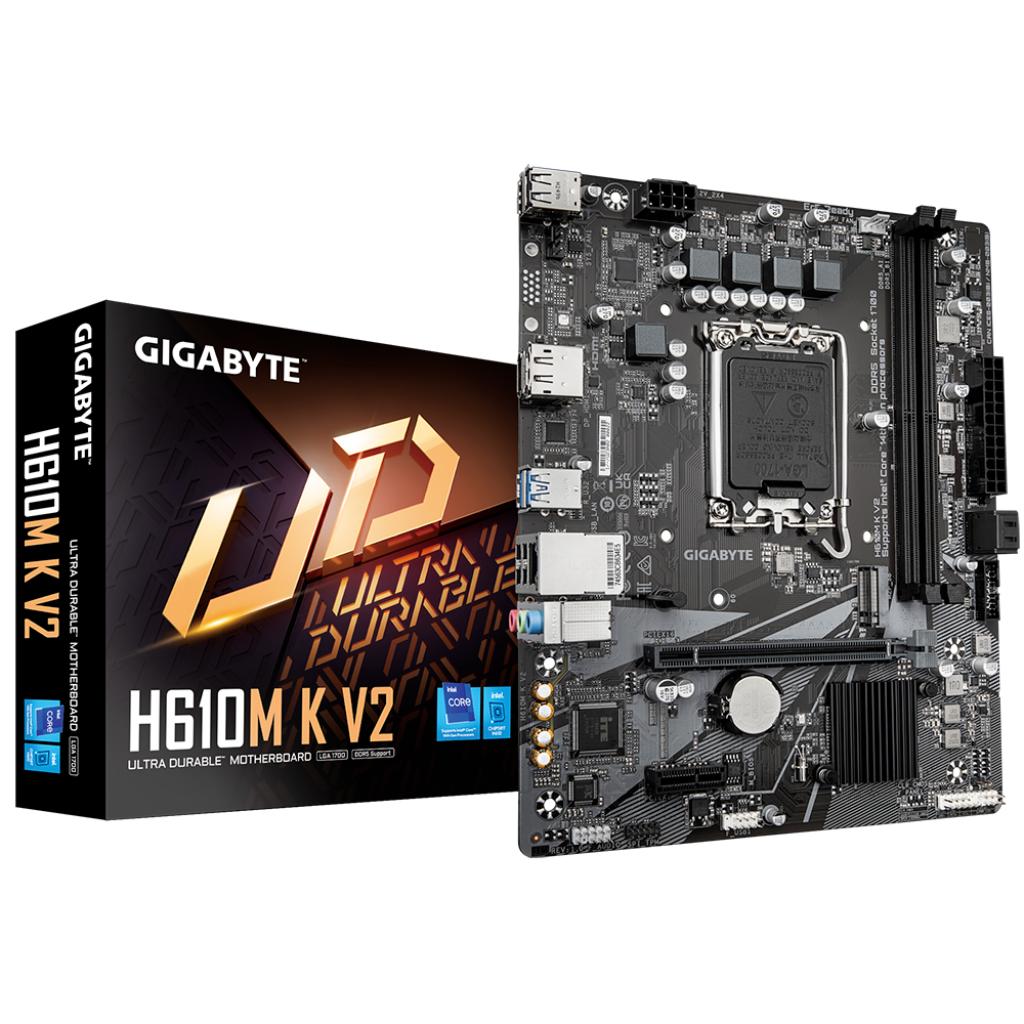 Gigabyte H610M K V2 Intel H610 LGA1700 DDR5 Micro-ATX Motherboard