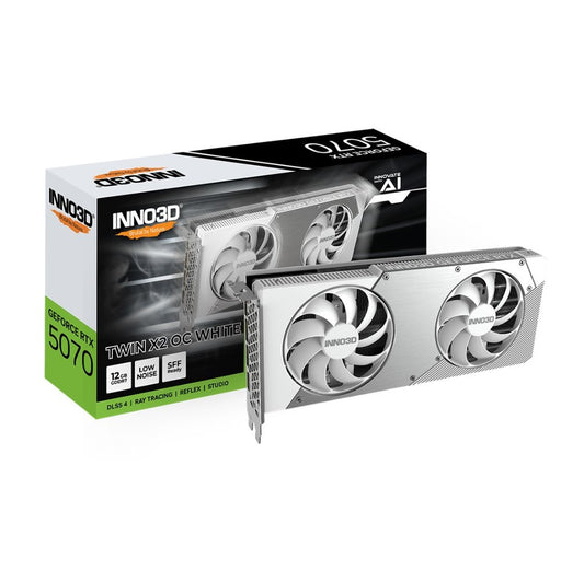 INNO3D GeForce RTX 5070 TWIN X2 OC 12GB GDDR7 Graphics Card-White