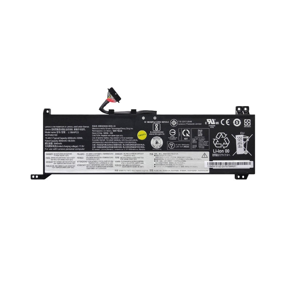 Lenovo L19C4PC0 Original OEM 58.5Whr 3800mAh 17.6V 4 Cell Laptop Battery