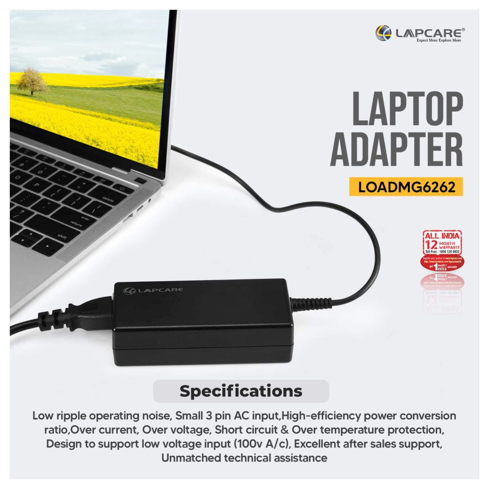 Dell Compatible 65W 19.5V 4.5mm Pin Laptop Charger Adapter